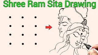 Shri Ram Drawing Easy Step By Step | Shri Ram And Sita Drawing Easy Step By Step