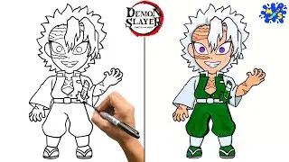 Demon Slayer Drawing || How to Draw Sanemi Shinazugawa from Demon Slayer
