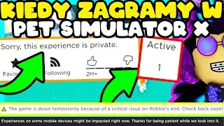 NAJWIĘKSZA AWARIA w HISTORII PET SIMULATOR X! MOŻNA JUŻ GRAĆ W PET SIM X! ROBLOX
