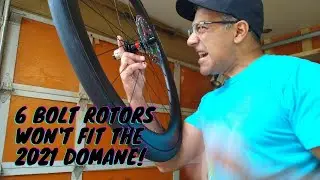6 bolt disc brake rubbing on fork solution.