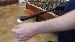 Чистка ствола ниткой и салфеткой Hatsan Striker Edge