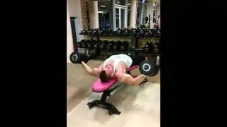 Dumbbell Flyes 40kg each hand x9