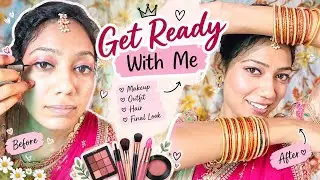 GRWM for a Traditional Look 💕✨ | Indian Makeup, Saree & Jewellery | Get Ready With Me