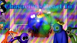 Character's React To FNF' Vs Rainbow Friends (Gacha Animation)