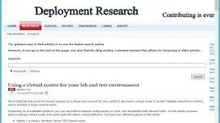 Using a virtual router for your lab and test environment