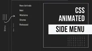 CSS Vertical Sliding Menu Animation | HTML & CSS Sidebar Menu Tutorial 2025