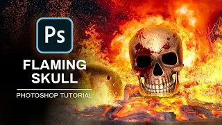 Creating FLAMING SKULL in Photoshop – Photo Manipulation Tutorial