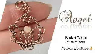 Wire wrap pendant tutorial 'Angel' by Kelly Jones.