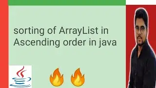 sorting of ArrayList in Ascending order in java || Shyam Sundar