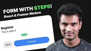 ANIMATED Form with STEPS using React and Framer Motion! Learn making Animated Forms!