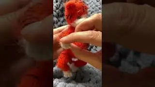 Тигр спицами из пуха норки