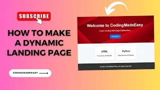 Dynamic Landing Page | HTML CSS Tutorial | CSS for Beginner | HTML for Beginner 