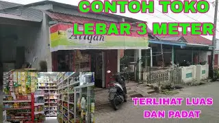 CONTOH TOKO MINIMALIS KECIL LEBAR 3 METER,TERLIHAT LUAS DAN PADAT