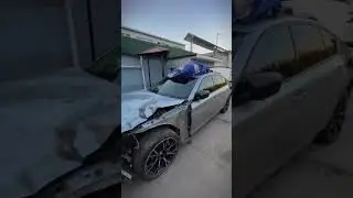 Разбитая БМВ в Узбекистане#bmw #automobile #car #бмвм5#авария #m5f90 #BMW