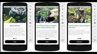 plants Welcome Pages(created using flutter and dart programming language )  challenge of 100 days