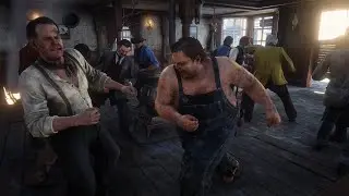 Epic Last Man Standing Bar Brawl Red Dead Redemption 2 NPC Fight