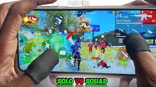 POCO X3 PRO : HANDCAM 💔 FREE FIRE SOLO VS SQUAD GAMEPLAY