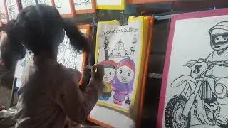 Mewarnai Gambar Lukisan Anak  @KieryStory