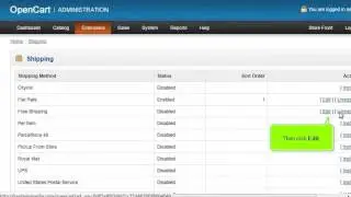 How to configure shipping methods in OpenCart