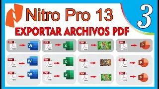 Exportar Archivos Pdf en Nitro Pro 13 PDF Exportar de Pdf A Ms word Exportar de Pdf a Ms Excel etc