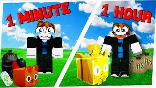 How many GEMS can i get in 1 MINUTE vs. 1 HOUR in Pet Simulator 99
