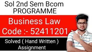 Sol 2nd Sem Business Law Assignment 2021 | Du Sol 2nd Semester Solved Assignment 2021
