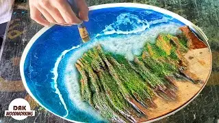 How to make OCEAN CLOCK vs WOOD - Awesome ideas from Epoxy Resin | Woodworking Art