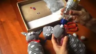 Зайчик из носочка.