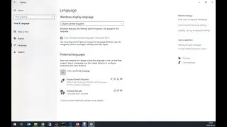 Changing language on windows 10