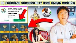 UC PURCHASE 🥳BGMI UNBAN DATE CONFIRM🌟LIVE PROOF BGMI UNBAN IN INDIA KRAFTON OFFICEL REPLY BGMI UNBAN