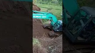 menantang maut,excavator naik tebing
