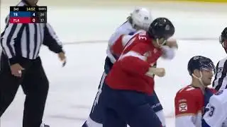 Brian Boyle fights Mikhail Sergachev (Panthers vs Lightning Exhibition Game)