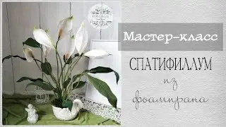 МК Спатифиллум из фоамирана / DIY FOM STYLE /Handmade Spathiphyllum