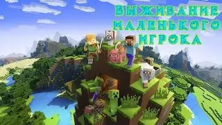 Выживание маленького игрока, меньше 1 блока, в Майнкрафт. 1 часть