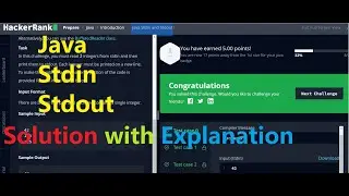 Java Stdin and Stdout - Hacker Rank Solution with Explanation