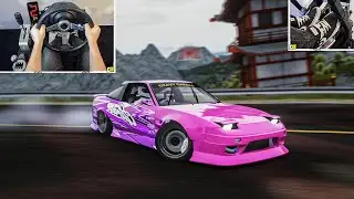 Drifting Kami Road In Assetto Corsa in The Rain - Thrustmaster TX Gameplay