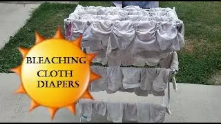 ☀️ 𝐒𝐮𝐧 𝐛𝐥𝐞𝐚𝐜𝐡𝐢𝐧𝐠 cloth diapers on a drying rack☀️