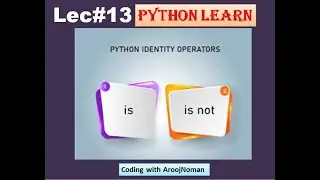 Python Identity Operators| Python Tutorial