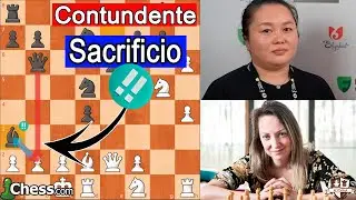 Bonito y Contundente Sacrificio de Alfil! Elisabeth Paehtz Vs Batkhuyag Munguntuul FIDE Women's Gran