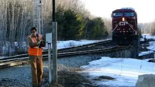 DRAMA! CP 9768 in Craighurst, Ontario