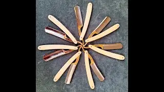 7 day set of Gold Krone #straightrazors. Shave testing Razors 3 and 4