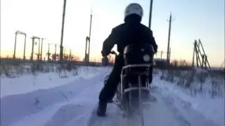 Мото сезон закрыт? Нет, не слышали! Альфа в деле! На мопеде зимой!