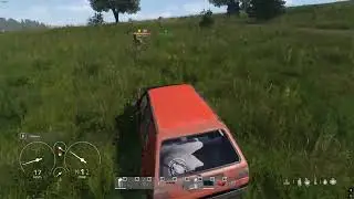 Dayz very angry zombies throws huge boulder at my car xD