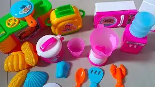 10 minutes satisfying with Unboxing kitchen set and mini fridge/ASMR
