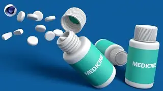 How to create medicine idea in Cinema 4d modeling with physical render