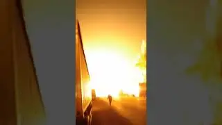 Кадры ночной атаки «Гераней» в районе порта Рени Одесской области