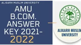 AMU B.Com Answer key 2021-22