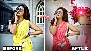 How to change dress colour in picsart ll PicsArt background change edit 