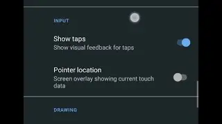 How to show screen taps / touch point on android