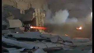 TVC rocket engine test
